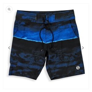 SCALES First mate Men's Swim Board Shorts- with padded waistband fishing pole